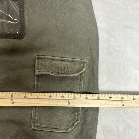 Green Canvas Duffel Bag with Drawstring Closure - Picture 9 of 10